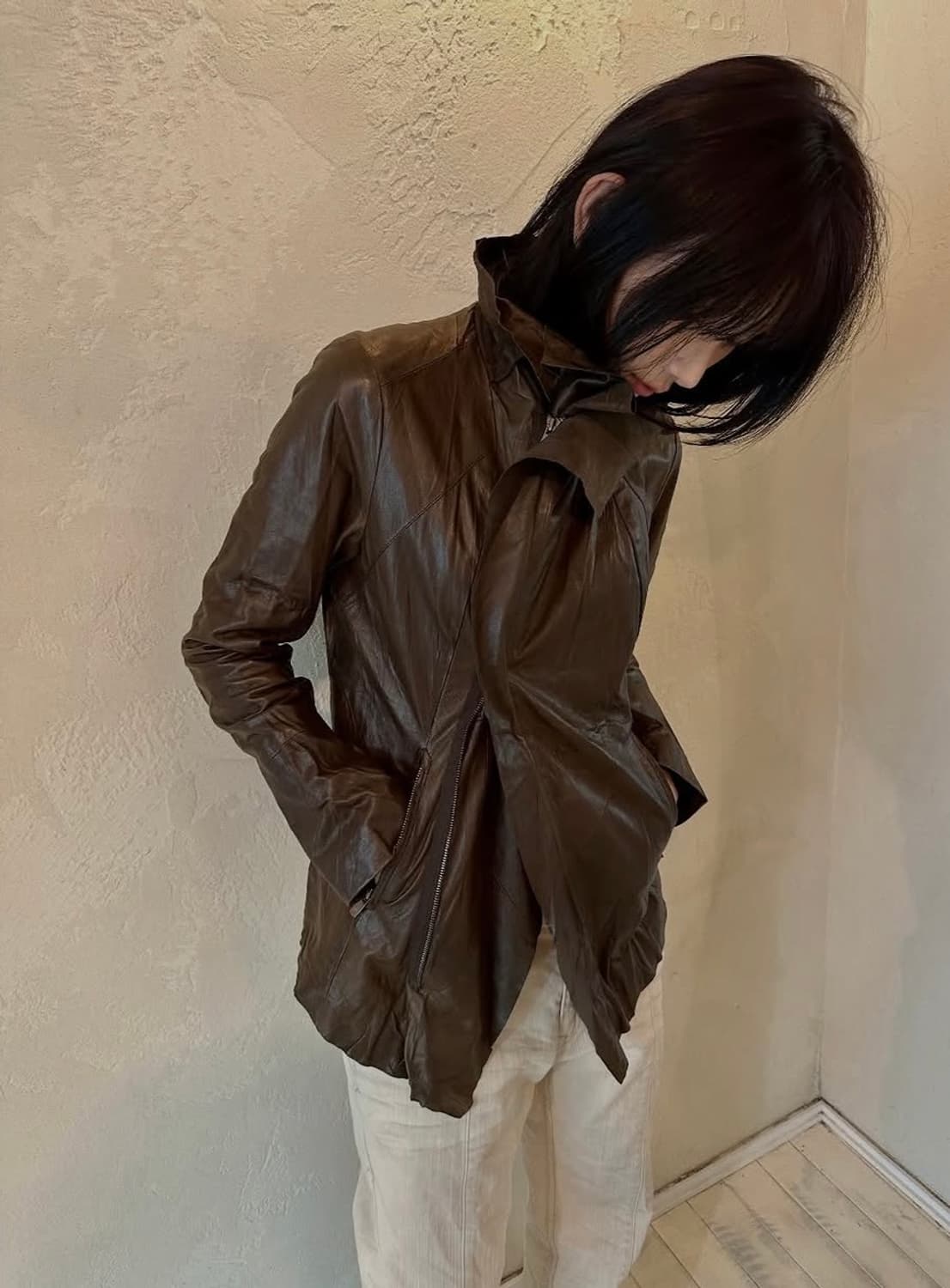 램스킨 양가죽 레더 자켓 상품이미지1