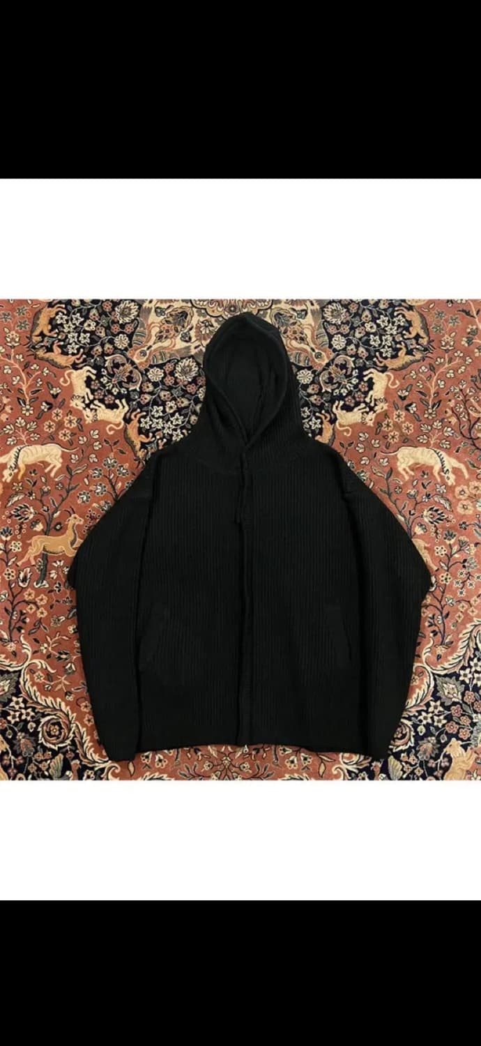 [L] 블랙아웃 램스울 후디 상품이미지1