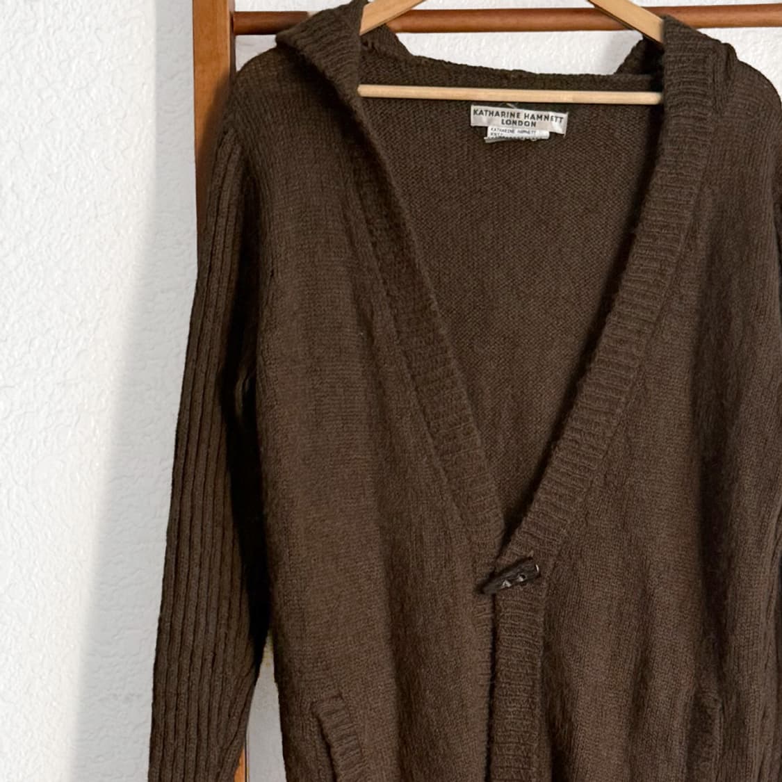 모헤어 코코아 롱후드 가디건 상품이미지2