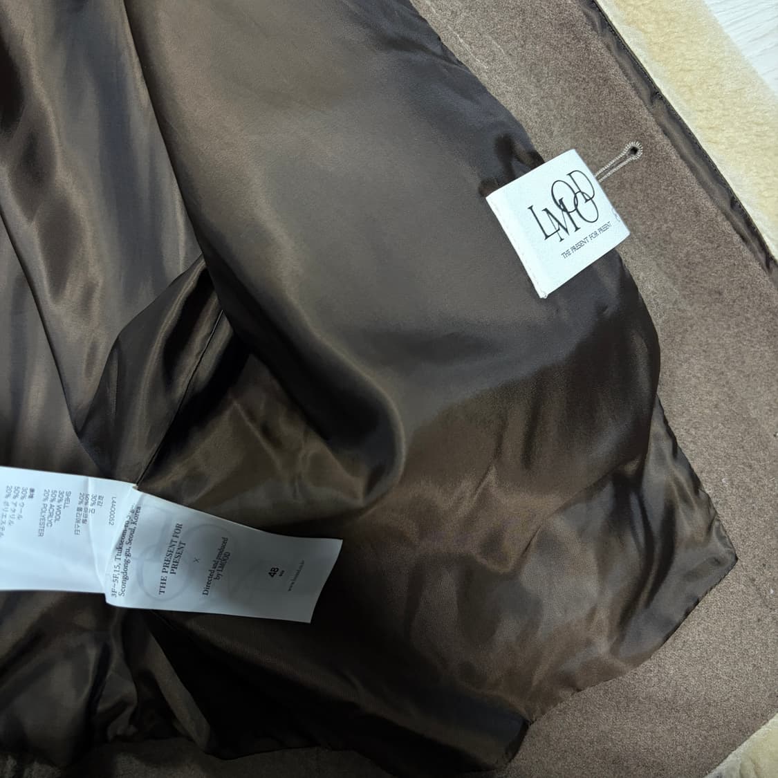 엘무드 안데스 시어링 자켓 알파카 베이지 48 상품이미지3