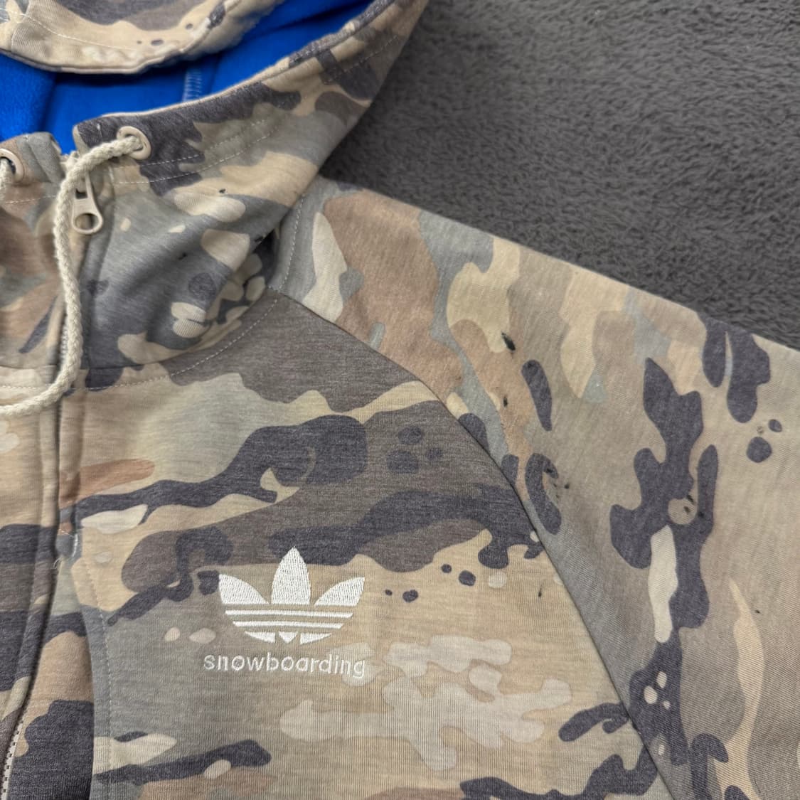 [ 정품/M ] 아디다스 파이어버드 카모플라쥬 후드집업 상품이미지7