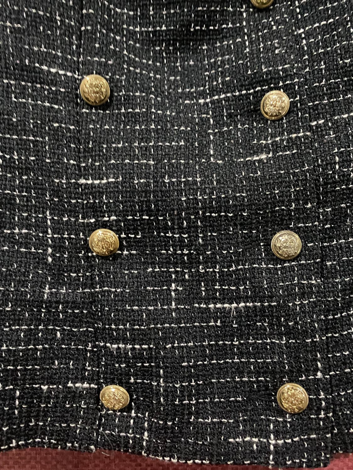 블랙 트위드 체인 스트랩 탑 상품이미지3