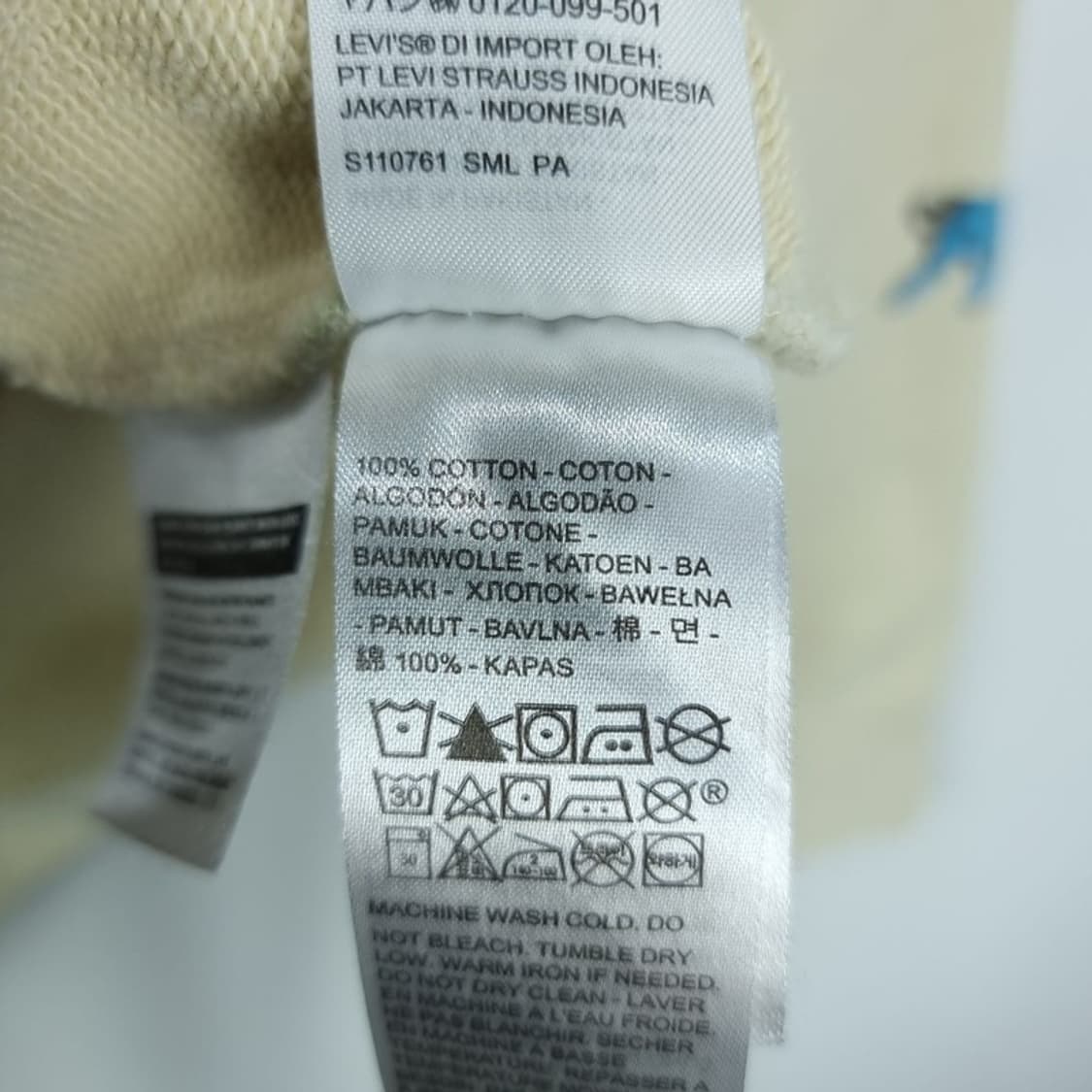 [리바이스] 멀티 그래픽 패턴 오버핏 카라 맨투맨 베이지 M19299 상품이미지9