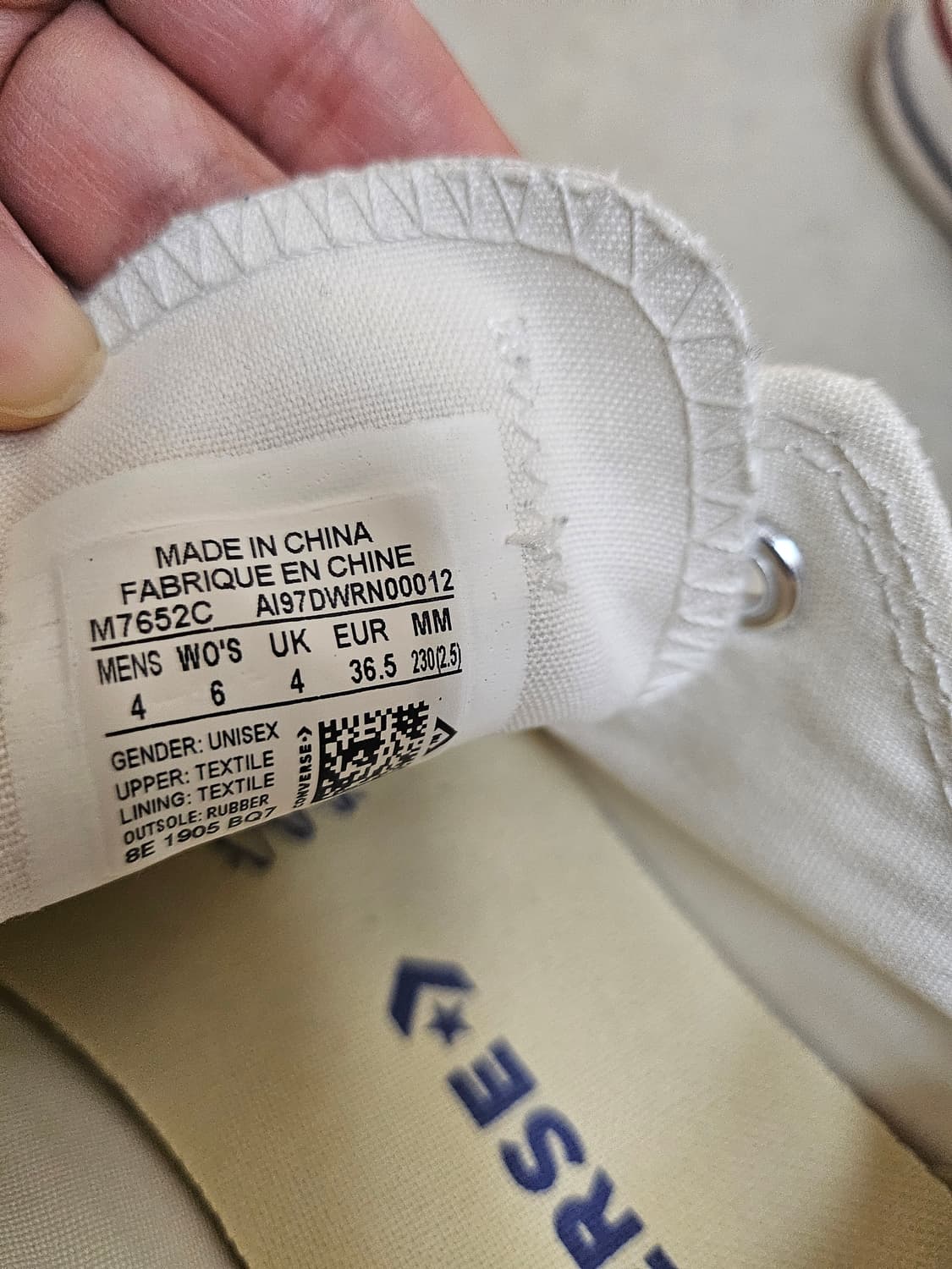 컨버스 올스타 흰색 스니커즈 230 상품이미지6