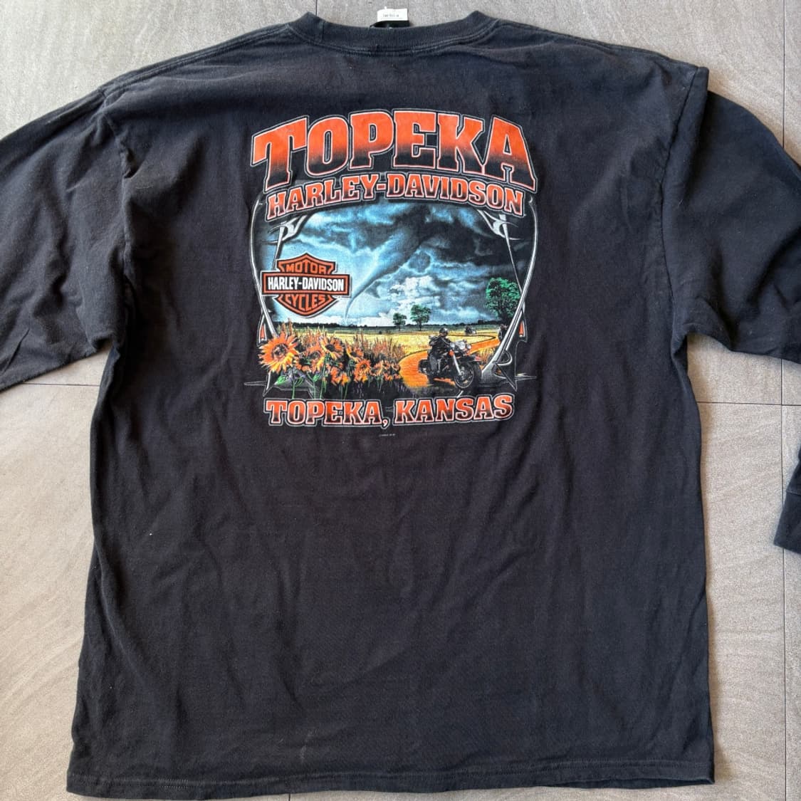 할리데이비슨 정품 블랙 긴팔 티셔츠 긴팔티 상품이미지6