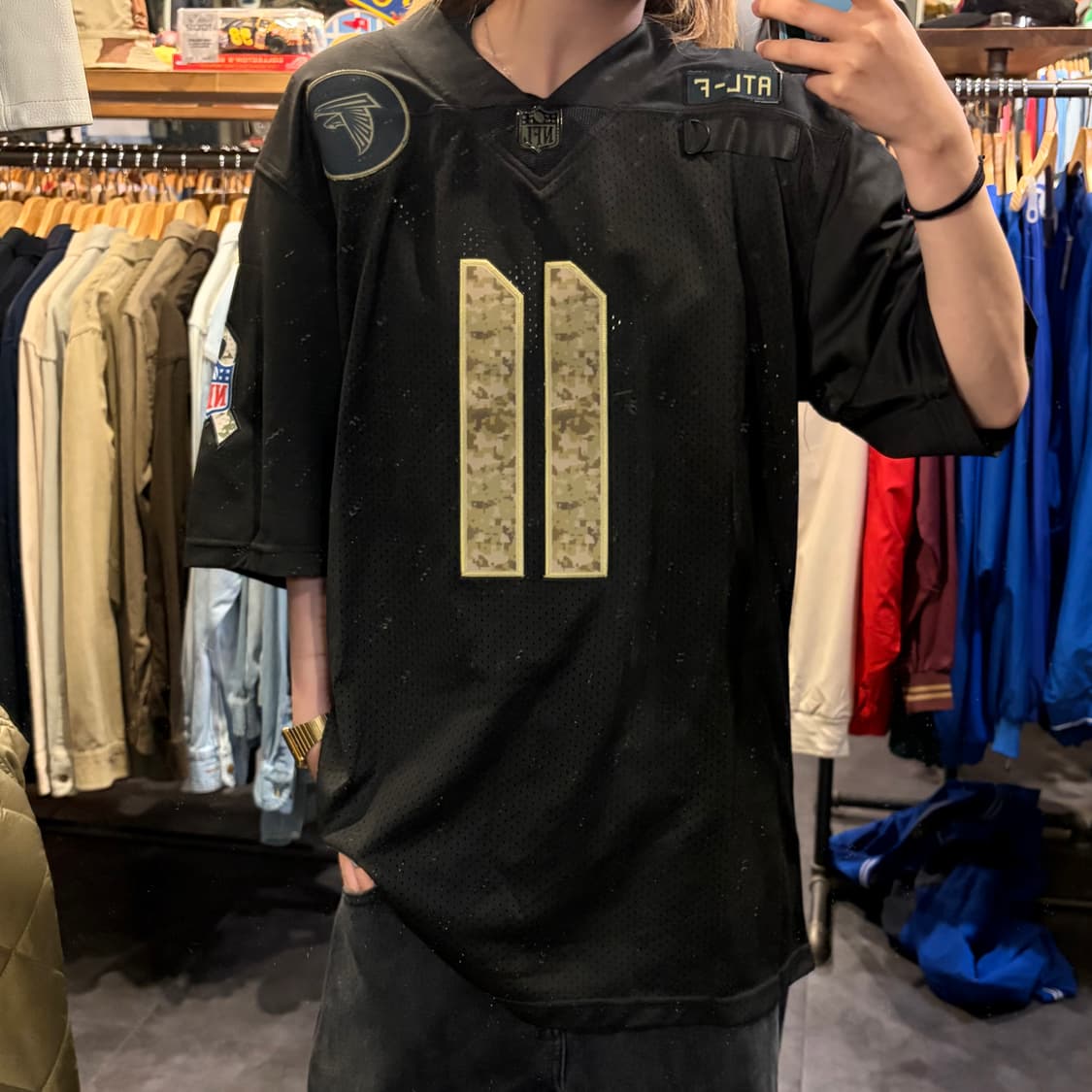 [IM] NFL X NIKE NFL NO.11 Jones 반팔 져지 블랙 상품이미지1