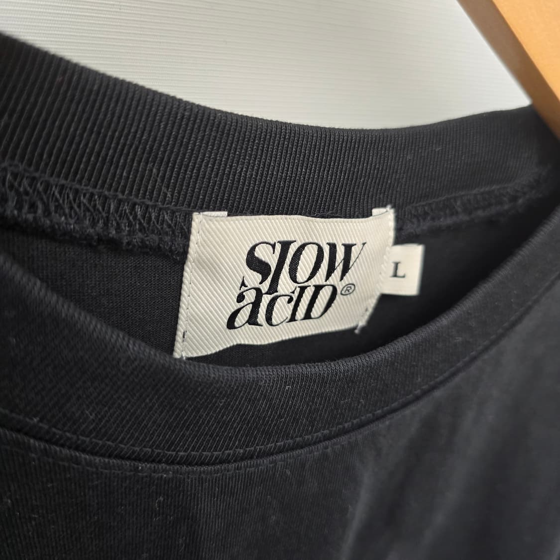 슬로우애시드 블랙 프린팅 반팔 티셔츠 상품이미지4