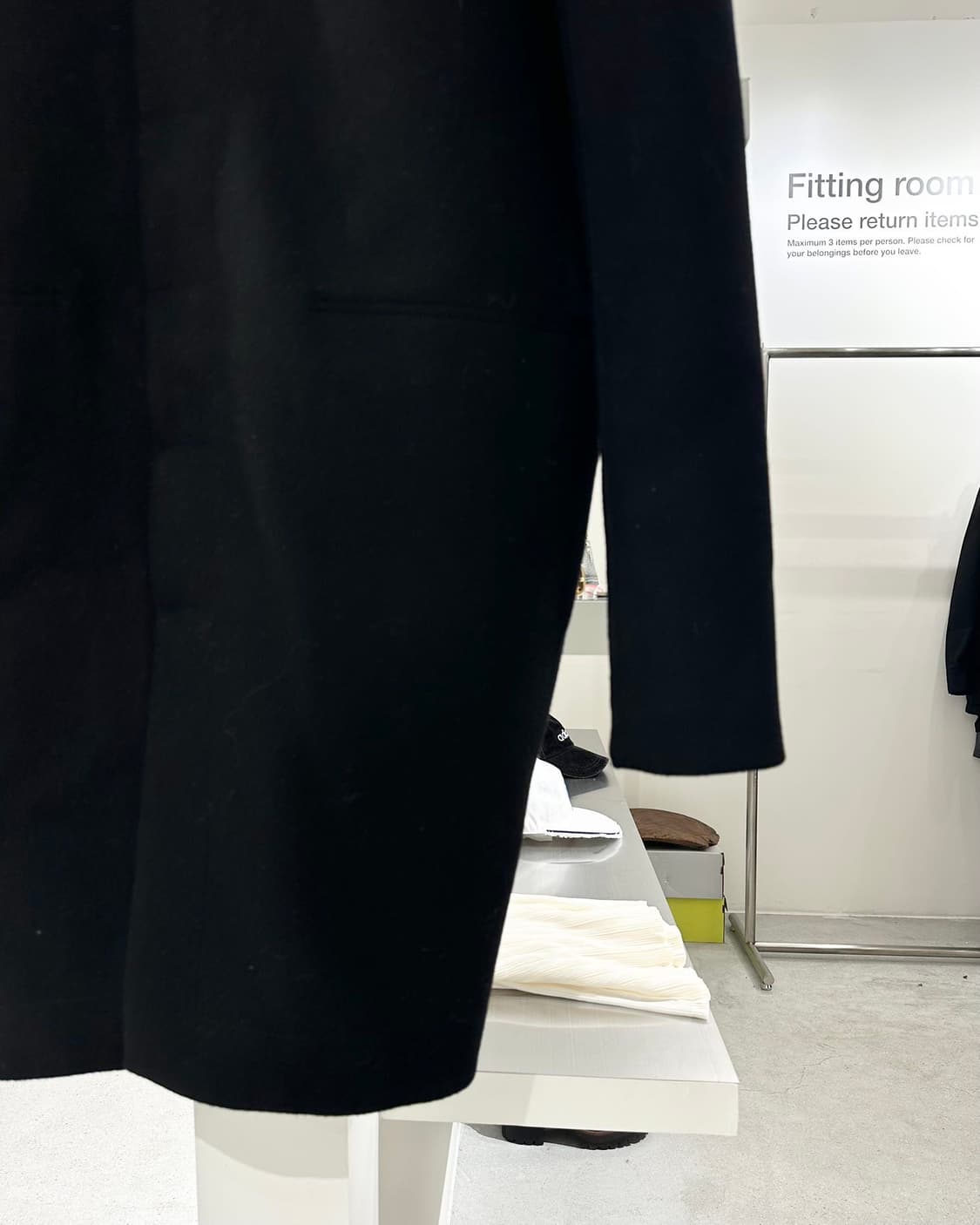 릭 오웬스 블랙 13fw 실크 울 코트 상품이미지5