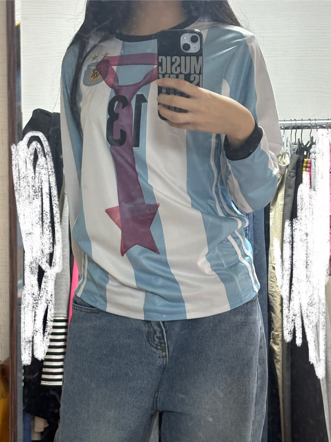 Afa 넥타이 프린팅 져지 tie printing jersey 상품이미지3