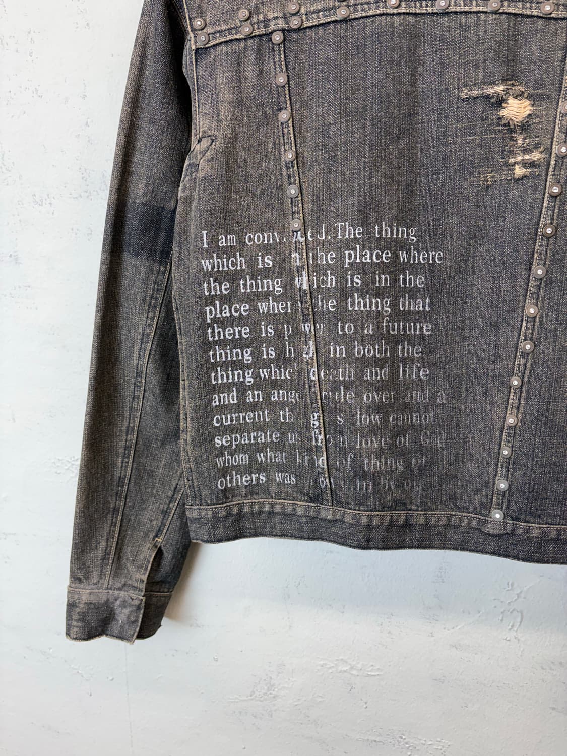 JPN 빈티지 레터링 큐빅 집업 데님 자켓 상품이미지4