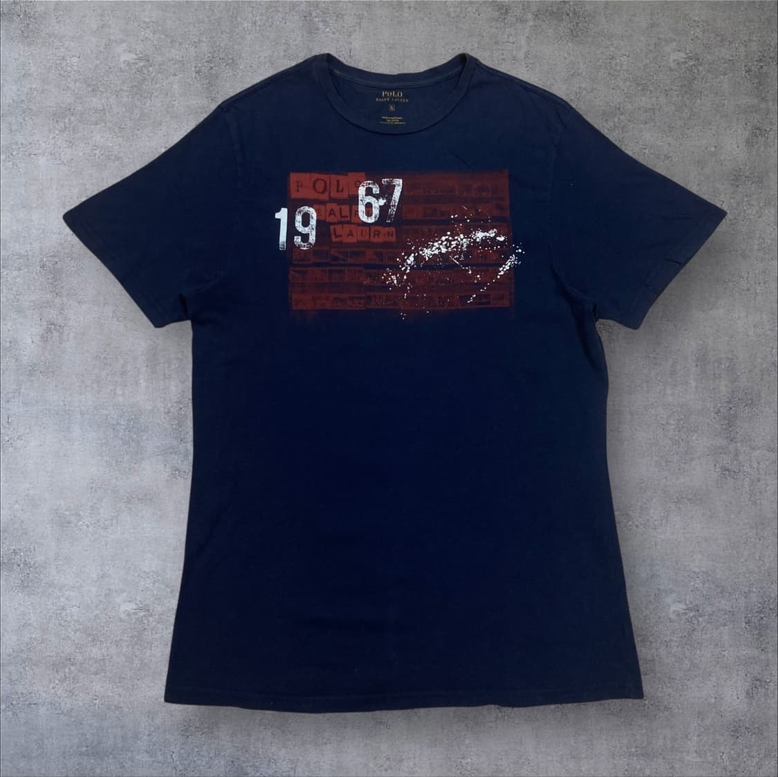 폴로 랄프로렌 1967 빅로고 네이비 반팔티 상품이미지1