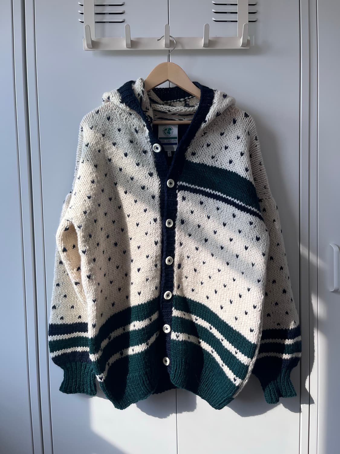 Nigel cabourn 하트 코위찬 헤비 울니트 후드집업 상품이미지7