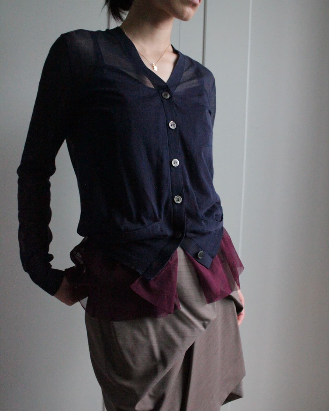 Sacai see-through cardigan 상품이미지2