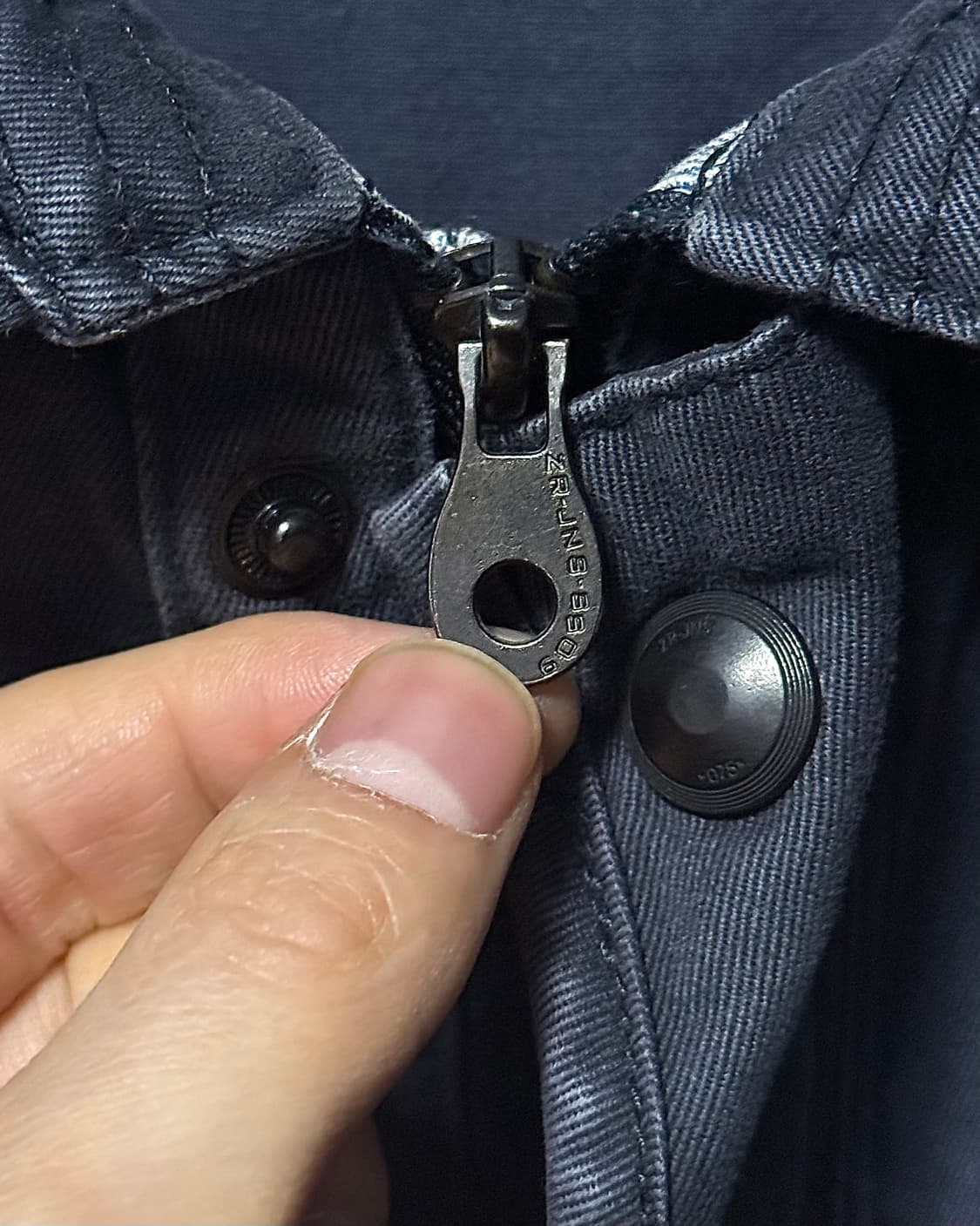 자라 보라색 워시드 워싱 스터드 찡 카라 집업 워크 셔츠 자켓 L 100 상품이미지8