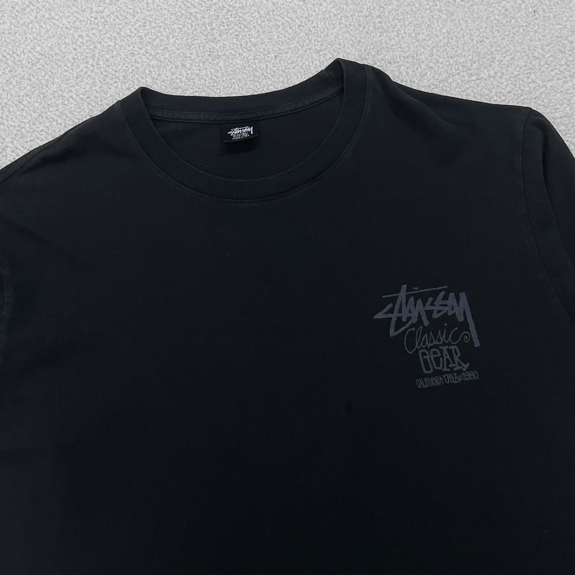 스투시 Stussy 피그먼트다이드 클래식 기어 반팔티 블랙 상품이미지4