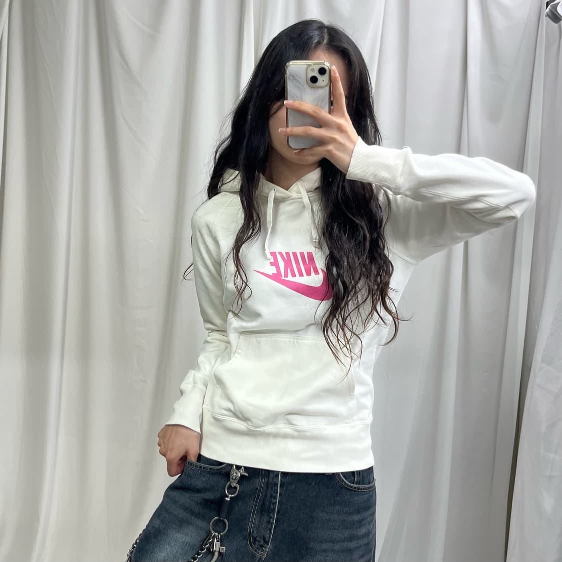 Nike white skull printing hoody 상품이미지1