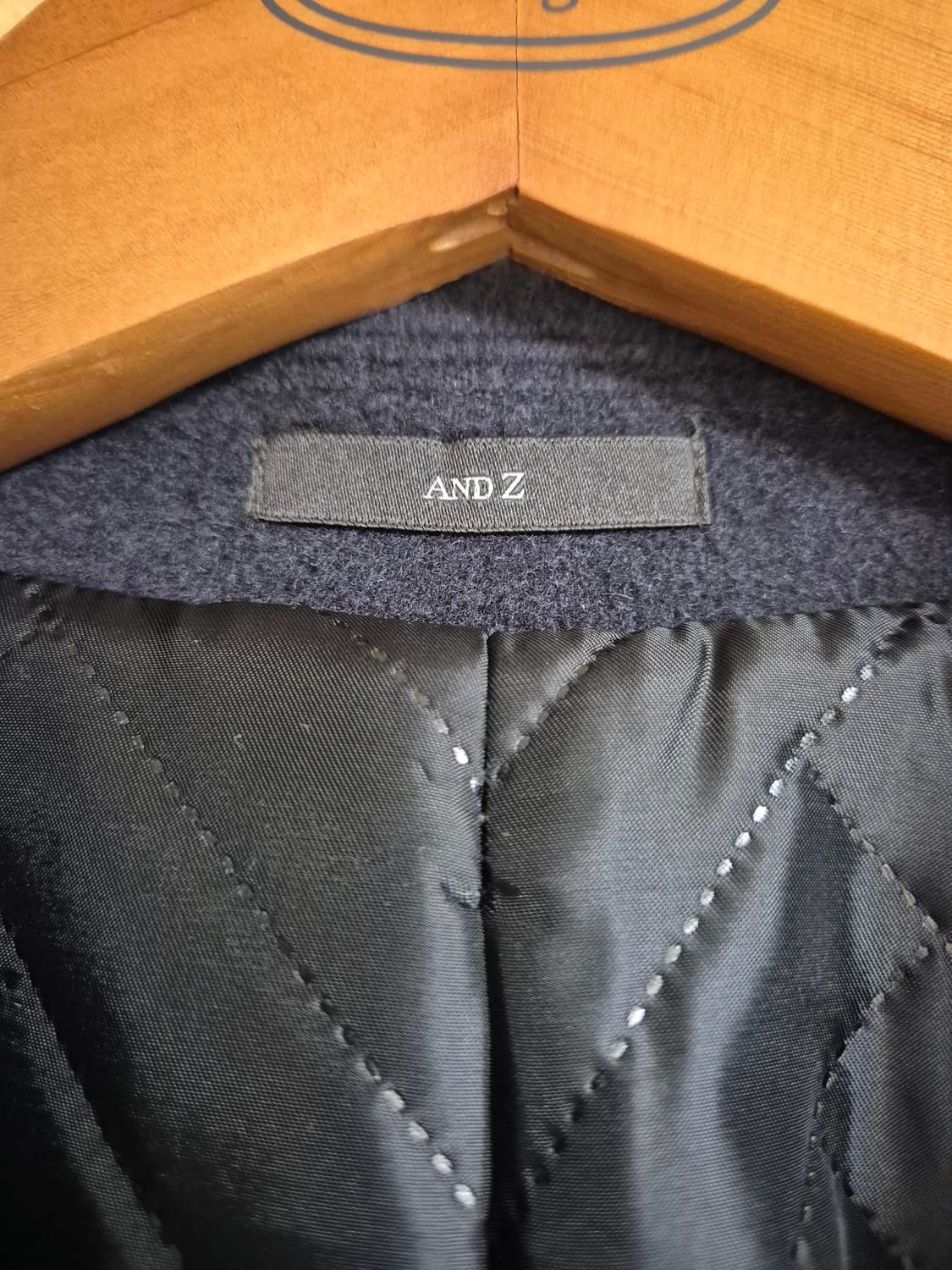 AND Z 남성 캐시미어 혼방 네이비 코트 XL 상품이미지4