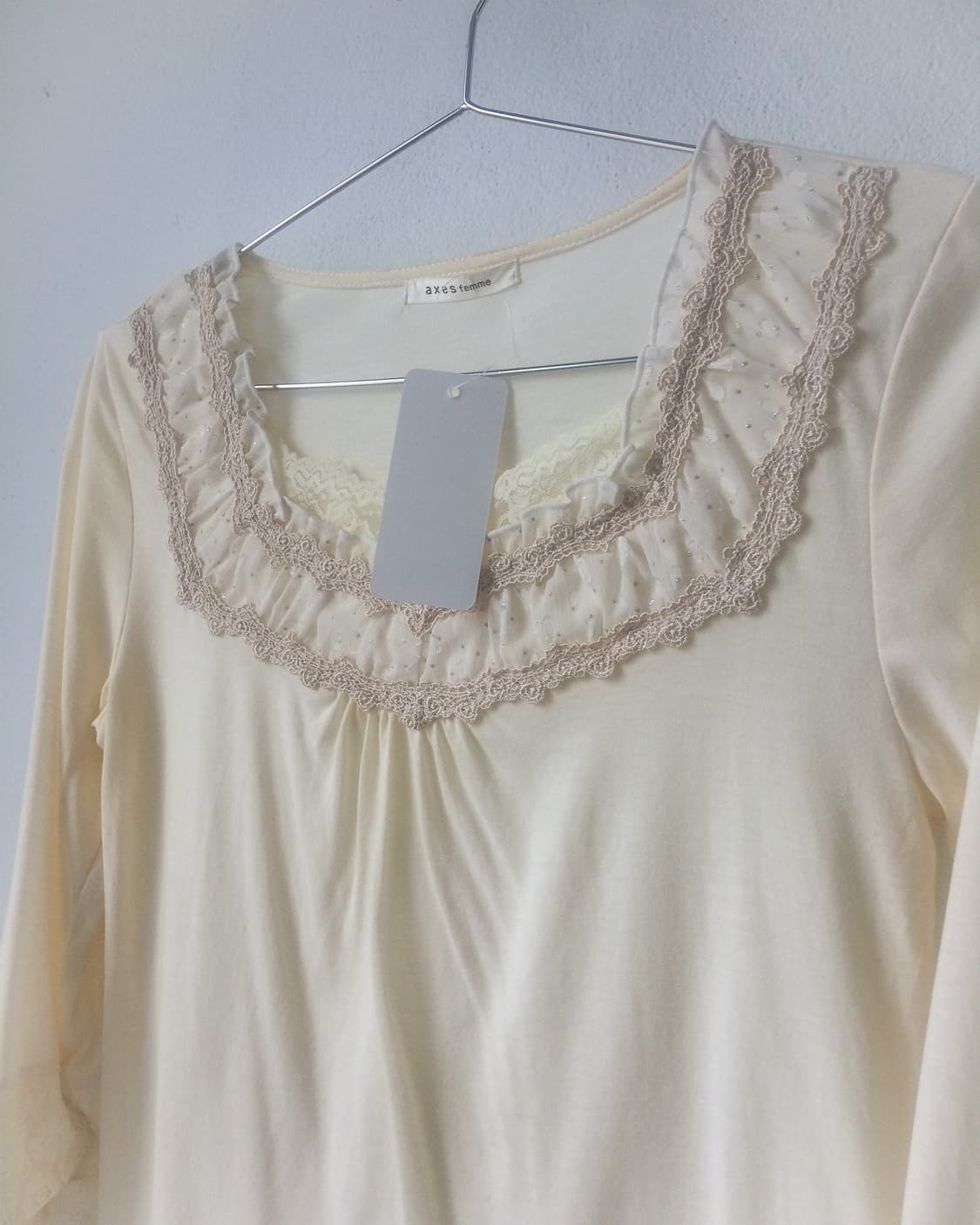 Axes femme butterfly lace point sleeve 상품이미지4