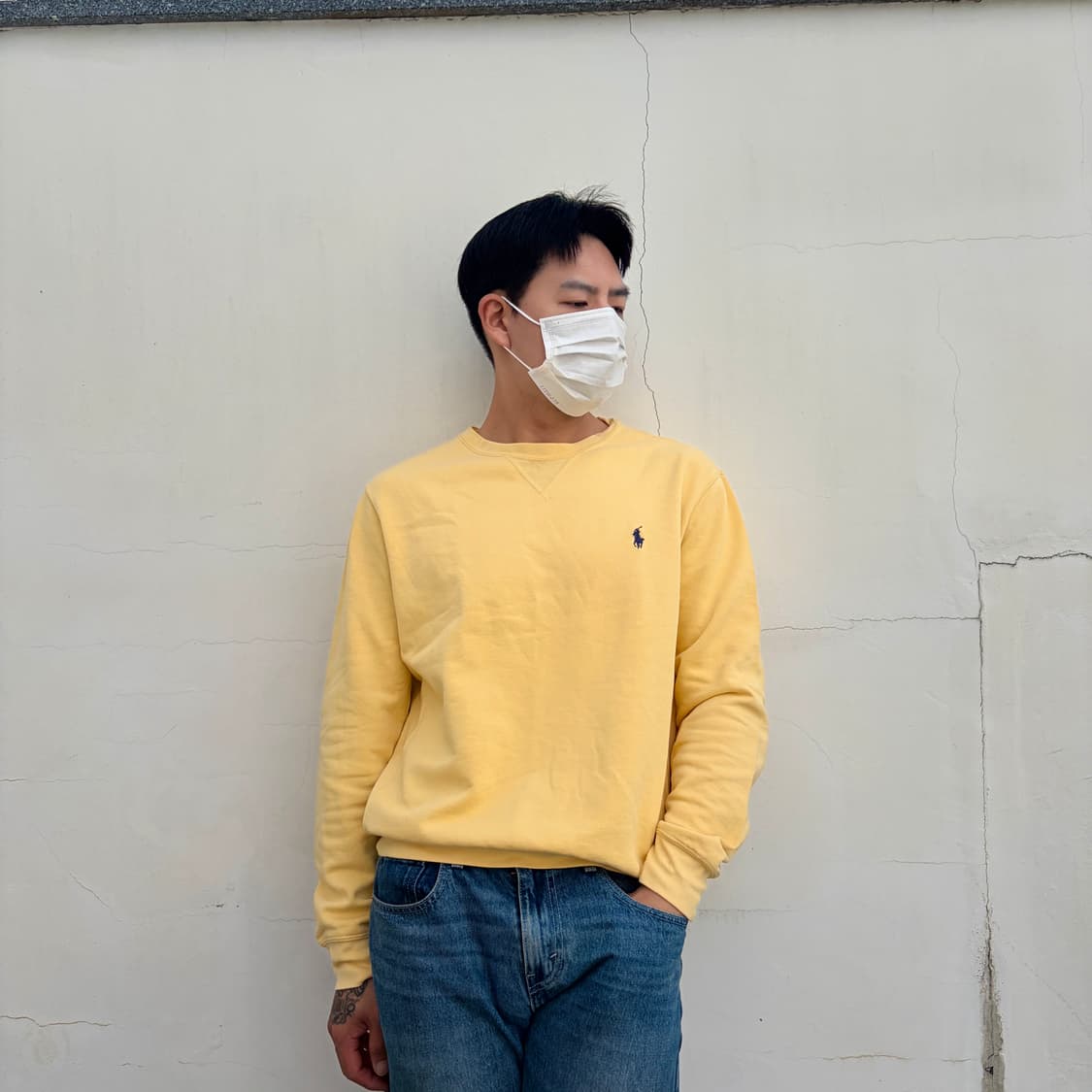 M)폴로 랄프로렌 개나리 옐로우 스웻 맨투맨 상품이미지3