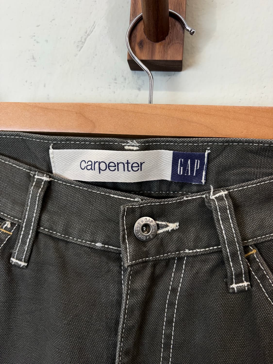 GAP 갭 JPN 빈티지 데님 카펜터 팬츠 카키 상품이미지6