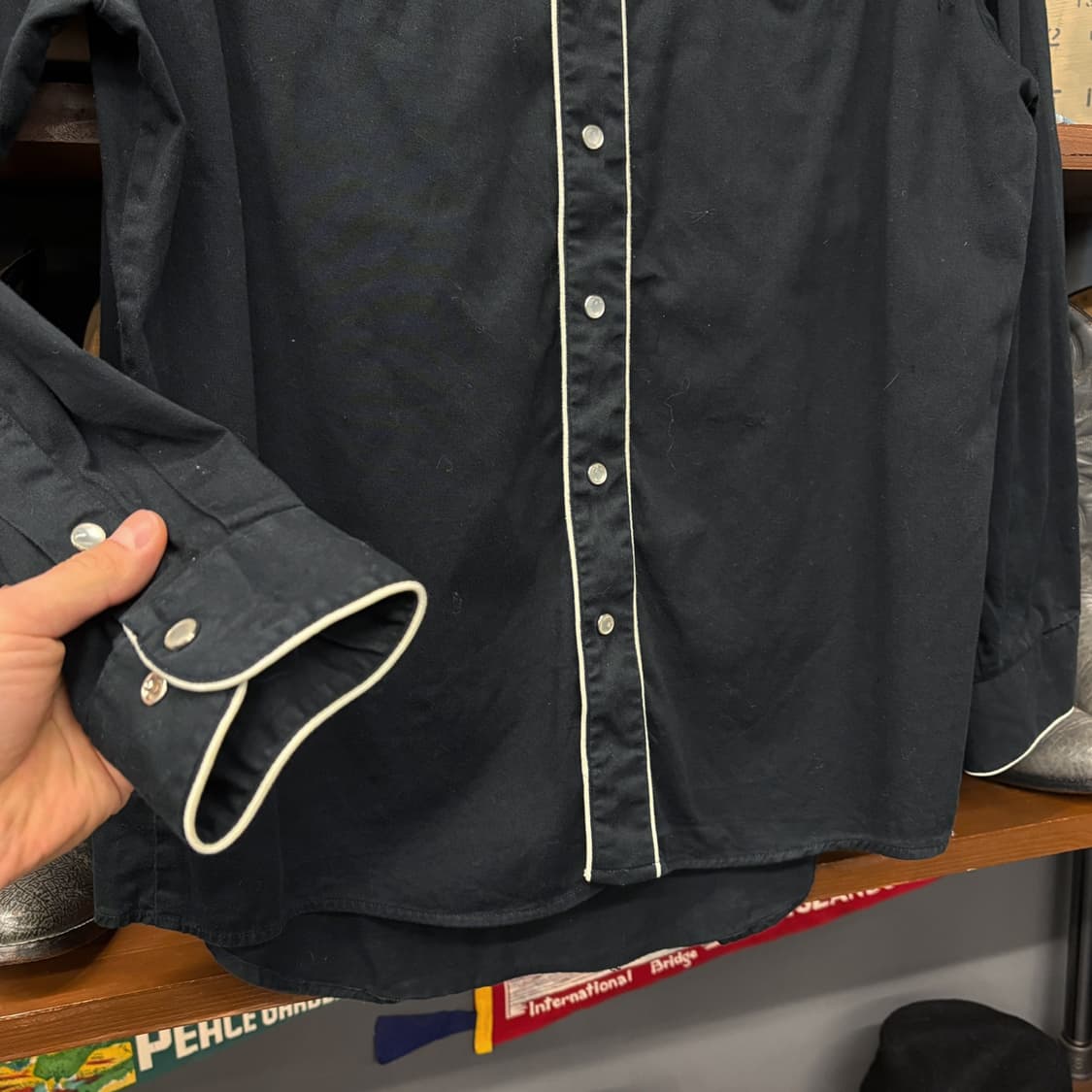 90s 웨스턴 익스프레스 카우보이 플라켓 파이핑 웨스턴셔츠 N573 상품이미지4