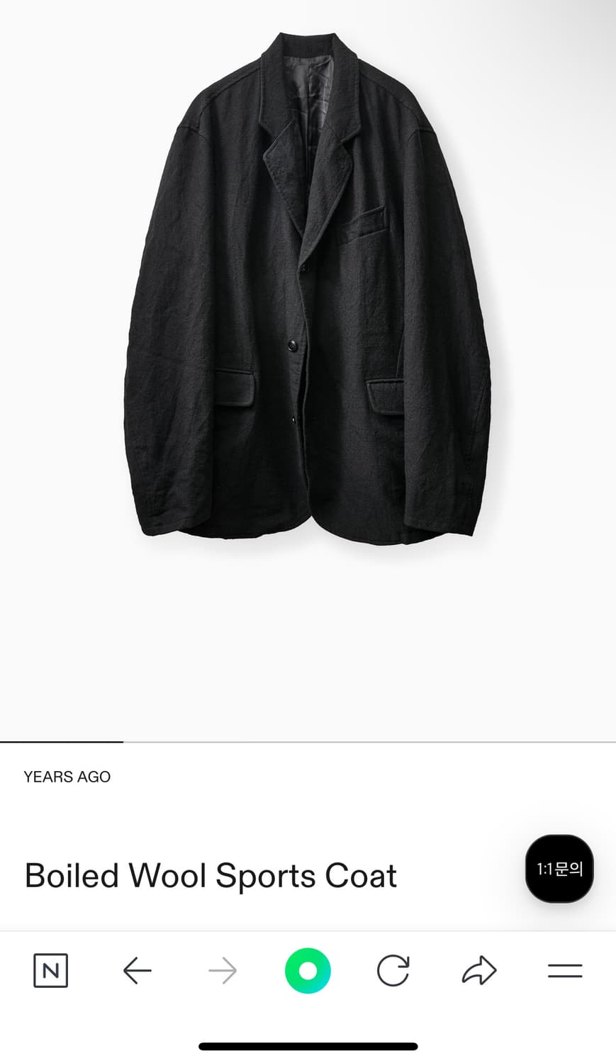 [S] 이얼즈어고 보일드 울 스포츠 코트 상품이미지1