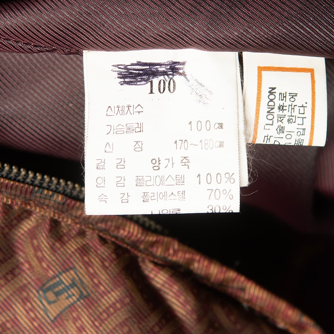 [113] 90s 런던포그 양가죽 하프코트 / 반코트 MO-2535  상품이미지9