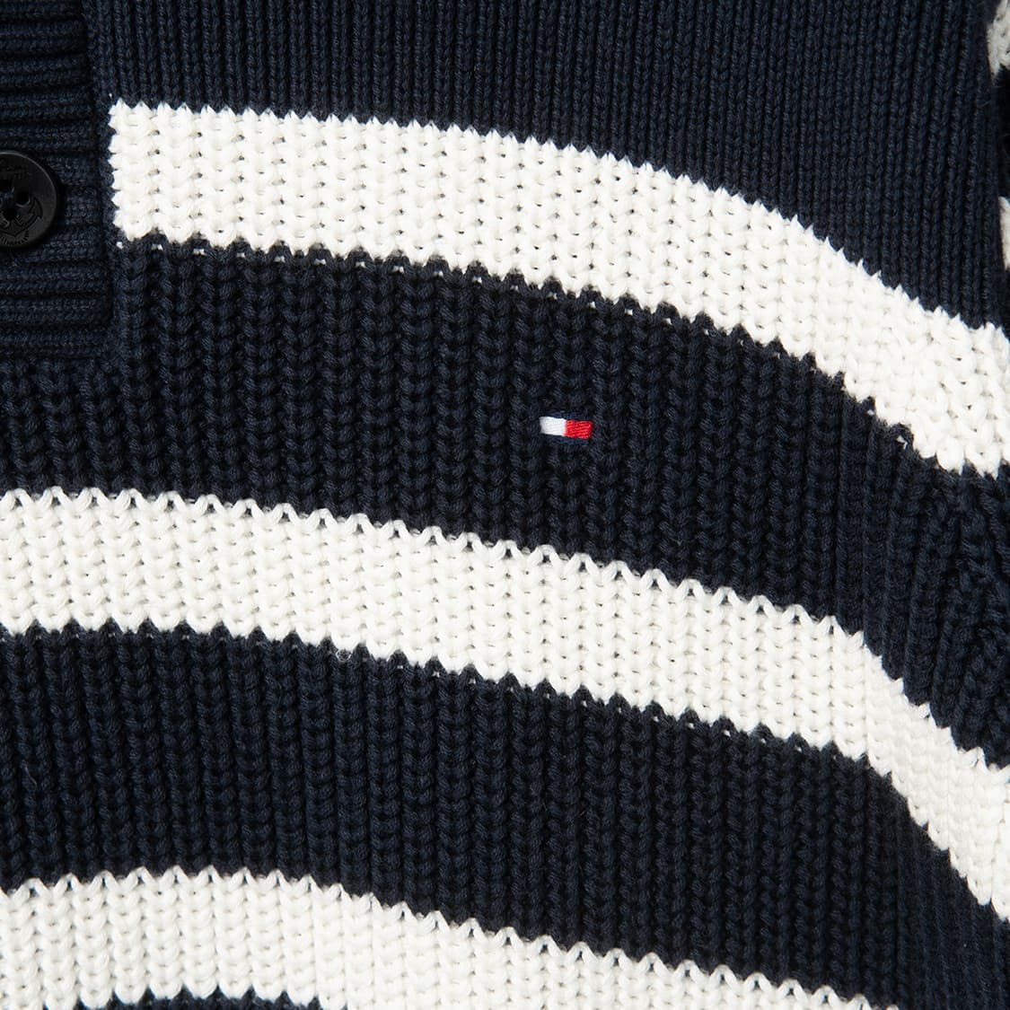 [XXL] 타미힐피거 스탠드 카라 코튼 스트라이프 니트  상품이미지3