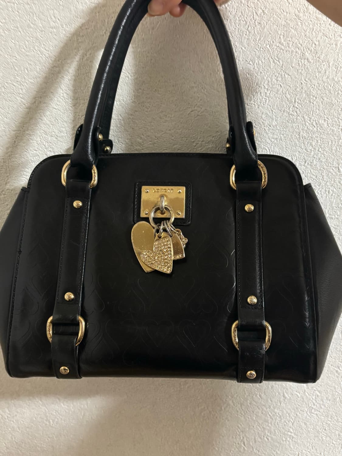 빈티지 블랙 하트 러브캣 가방 핸드백 숄더백 토트백 히메갸루 라떼갸루 상품이미지1