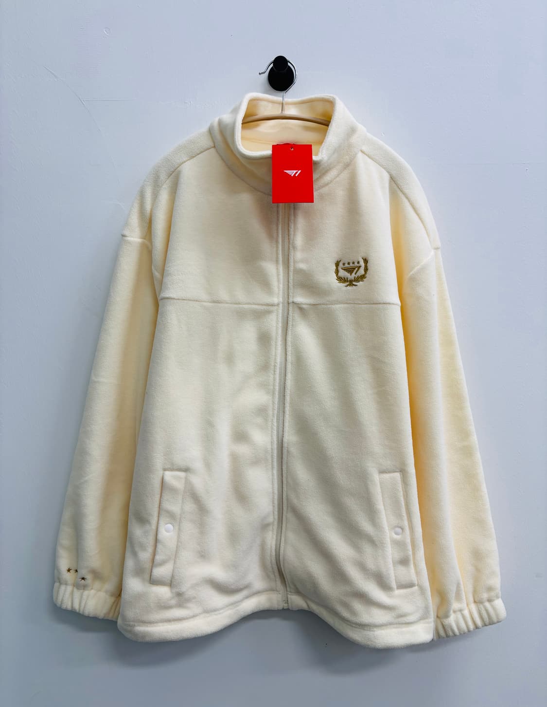 T1 2023 월드 챔피언스 (T1 공식) 플리스 자켓 화이트 상품이미지1