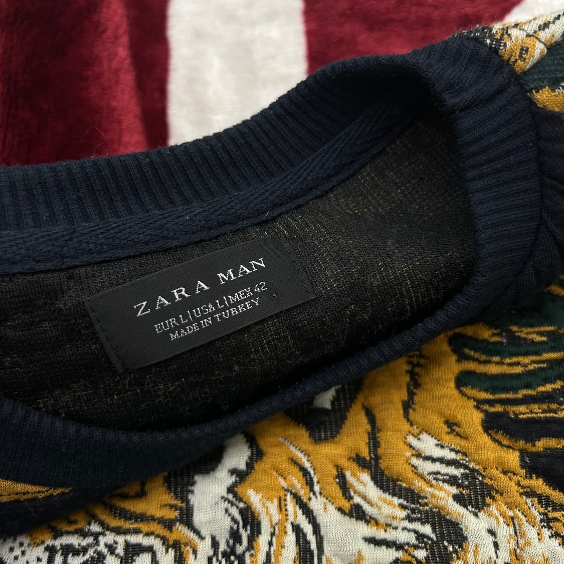 [한국XL]ZARA 타이거 자수 맨투맨 상품이미지5