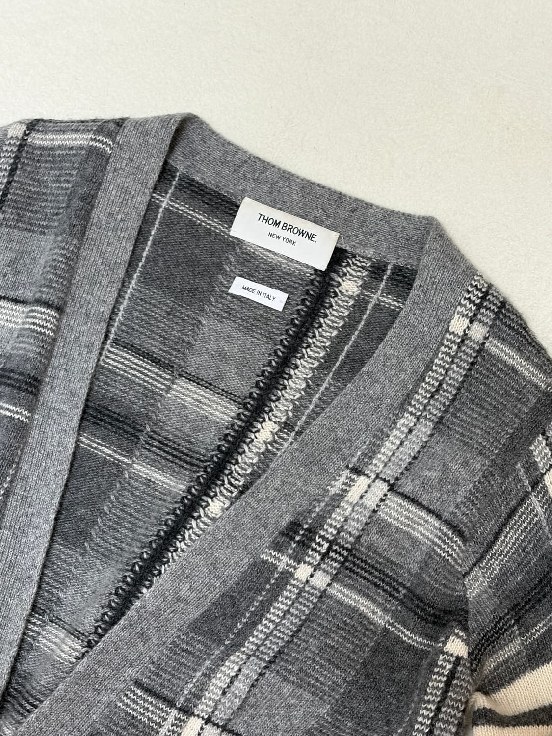 (매장판,최상) 톰브라운 여성 라나울 체크패턴 롱 가디건 38 상품이미지2