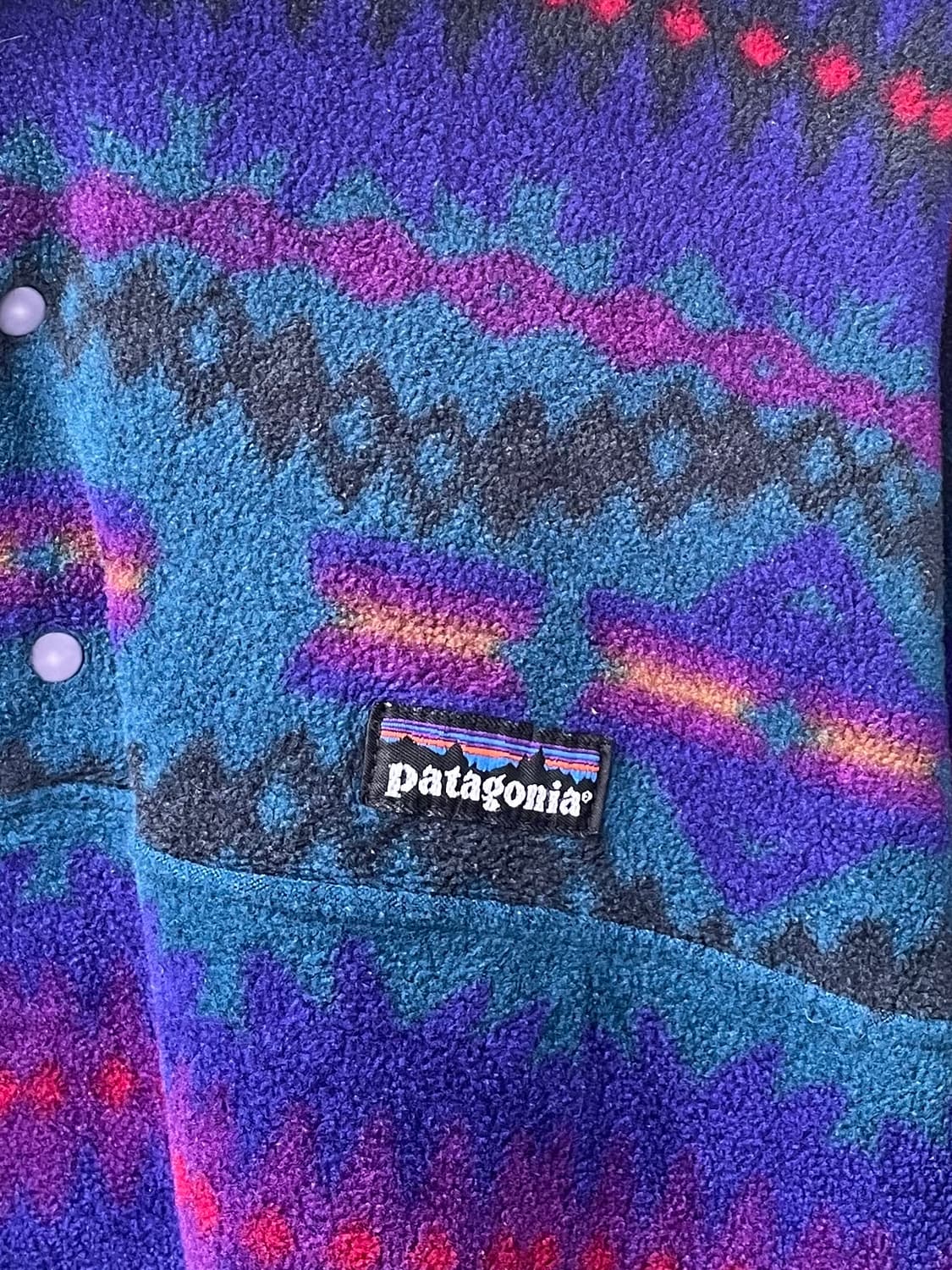 90‘s 파타고니아 신칠라 스냅티 아즈텍 플리스 자켓 스노우리스 노스노우 상품이미지5