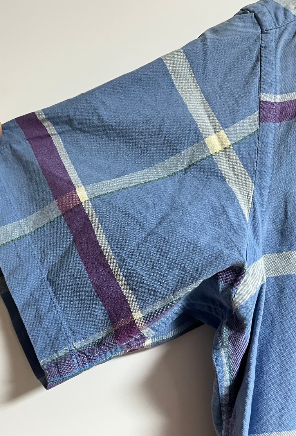 공용 빈폴 체크 반소매 셔츠 남방 100 상품이미지4