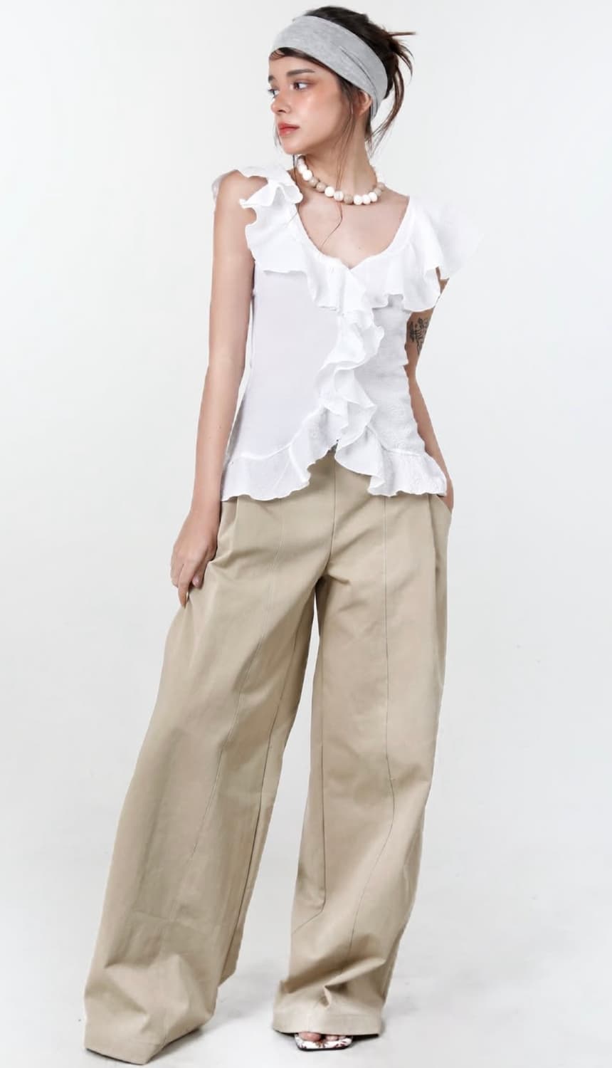 오운서 Sand Beach-line Frill Wide Pants 상품이미지2