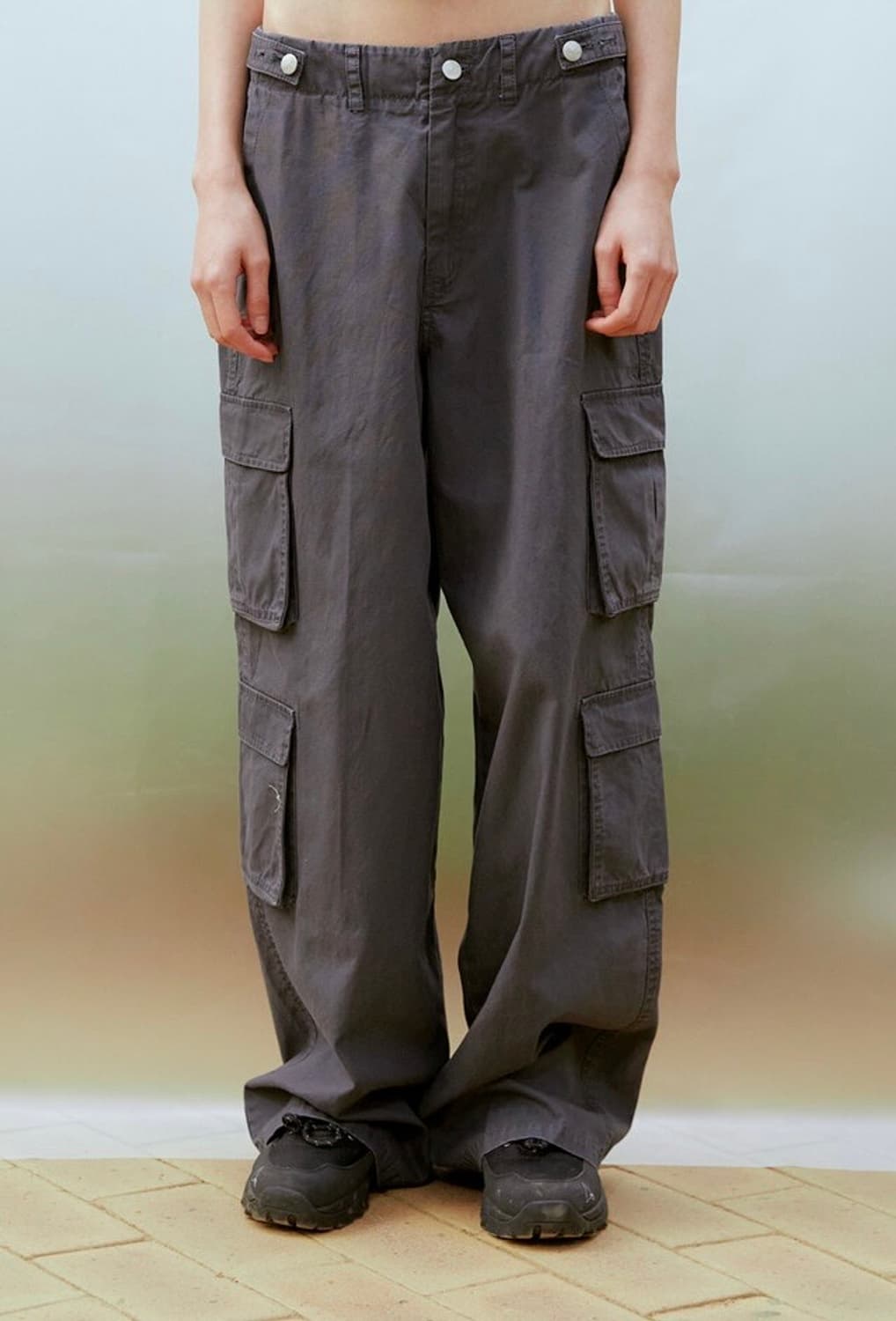 써틴먼스 13month 워싱 카고 팬츠 바지 차콜 상품이미지4