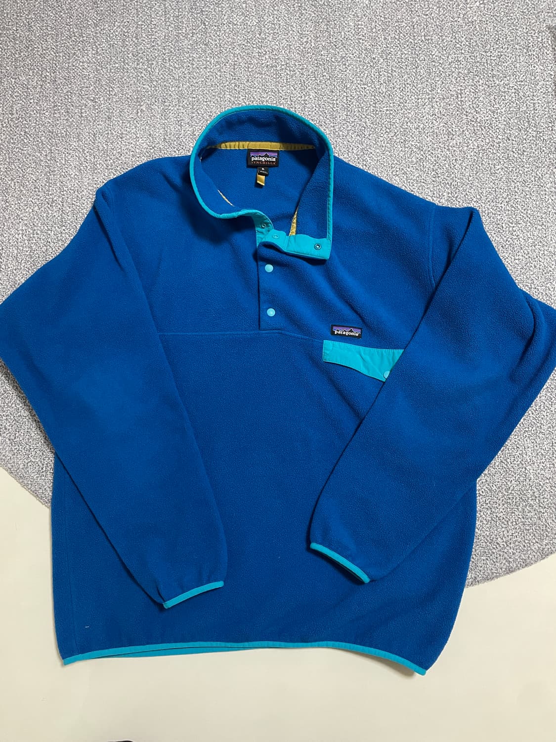 [XL] 파타고니아 신칠라 라이트 블루 플리스 아노락 풀오버 상품이미지1