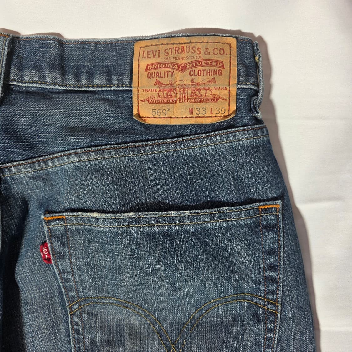 [W33L30]00s 리바이스 569 루즈 스트레이트핏 데님 팬츠 상품이미지7