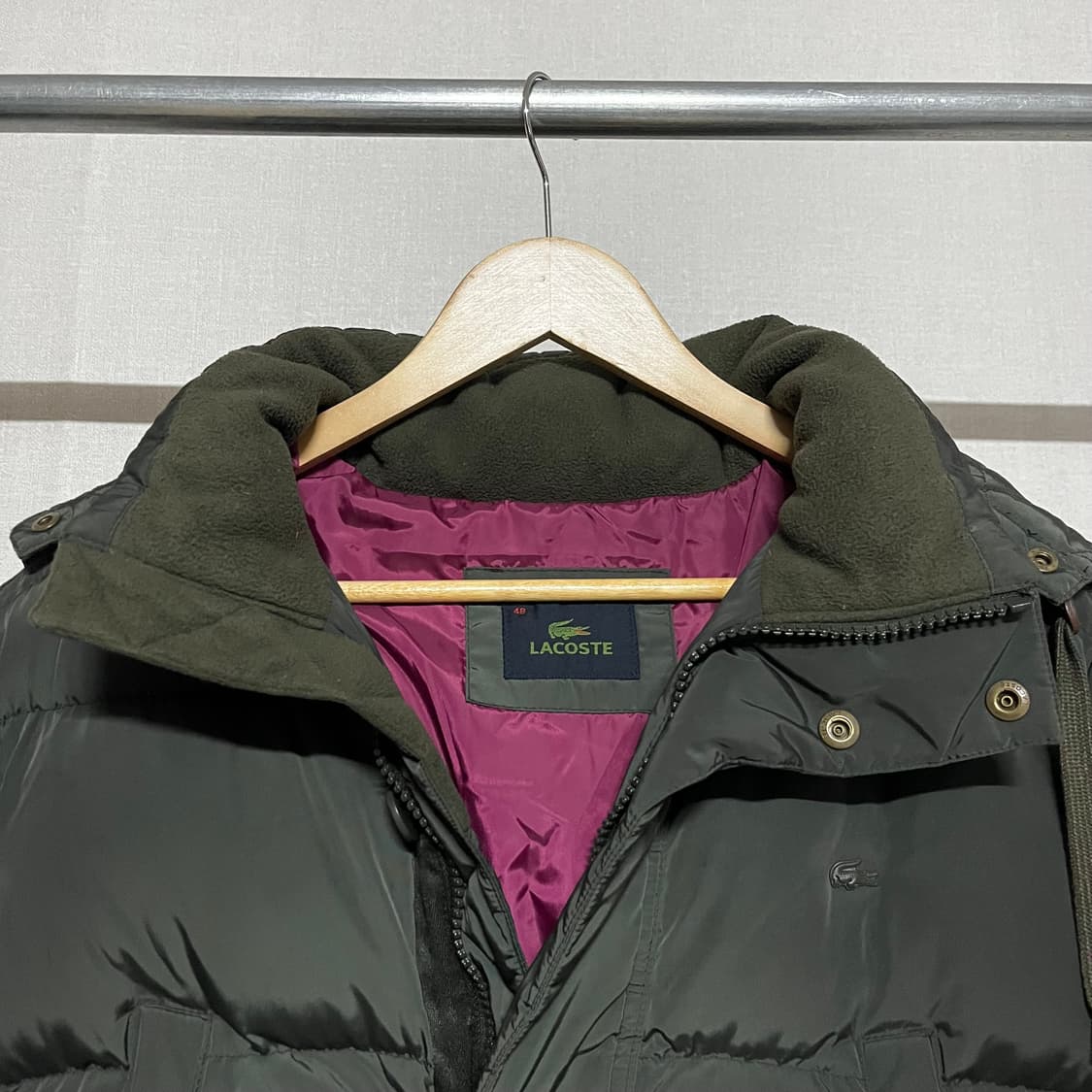 라코스테 카키 패딩 48사이즈 상품이미지3