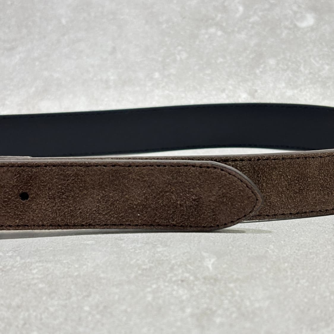 Oribell 새틴 실버 버클 이탈리아 스웨이드 소가죽 베이직 벨트 상품이미지5