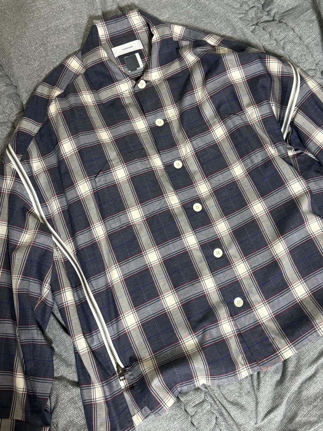 [3] facetasm 23ss ZIPPED CHECK SHIRT 상품이미지2