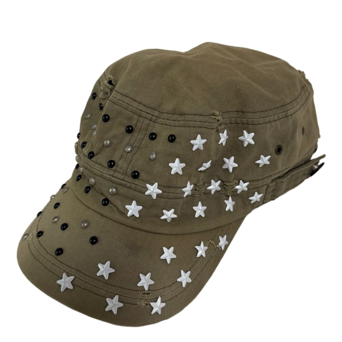 펑크 갸루y2k 스타 파츠 스터드 밴딩 캡 상품이미지2