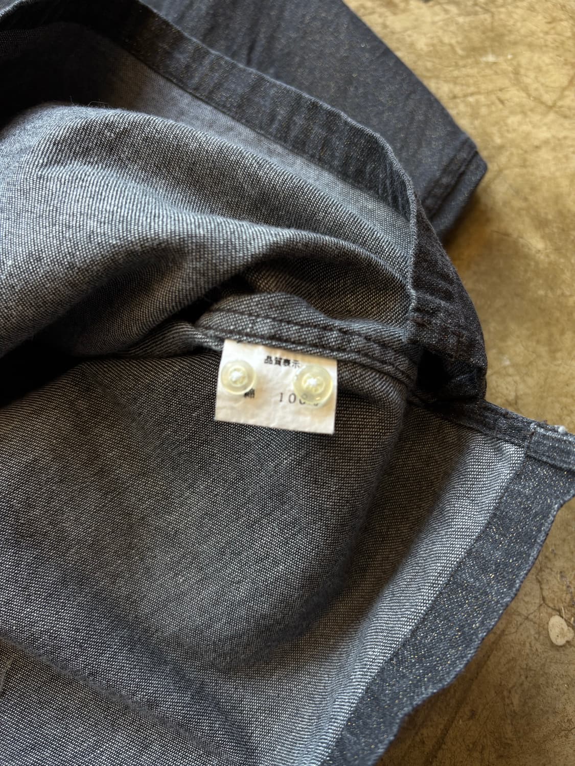 BEAMS 하프 집업 데님 풀오버 셔츠 상품이미지4