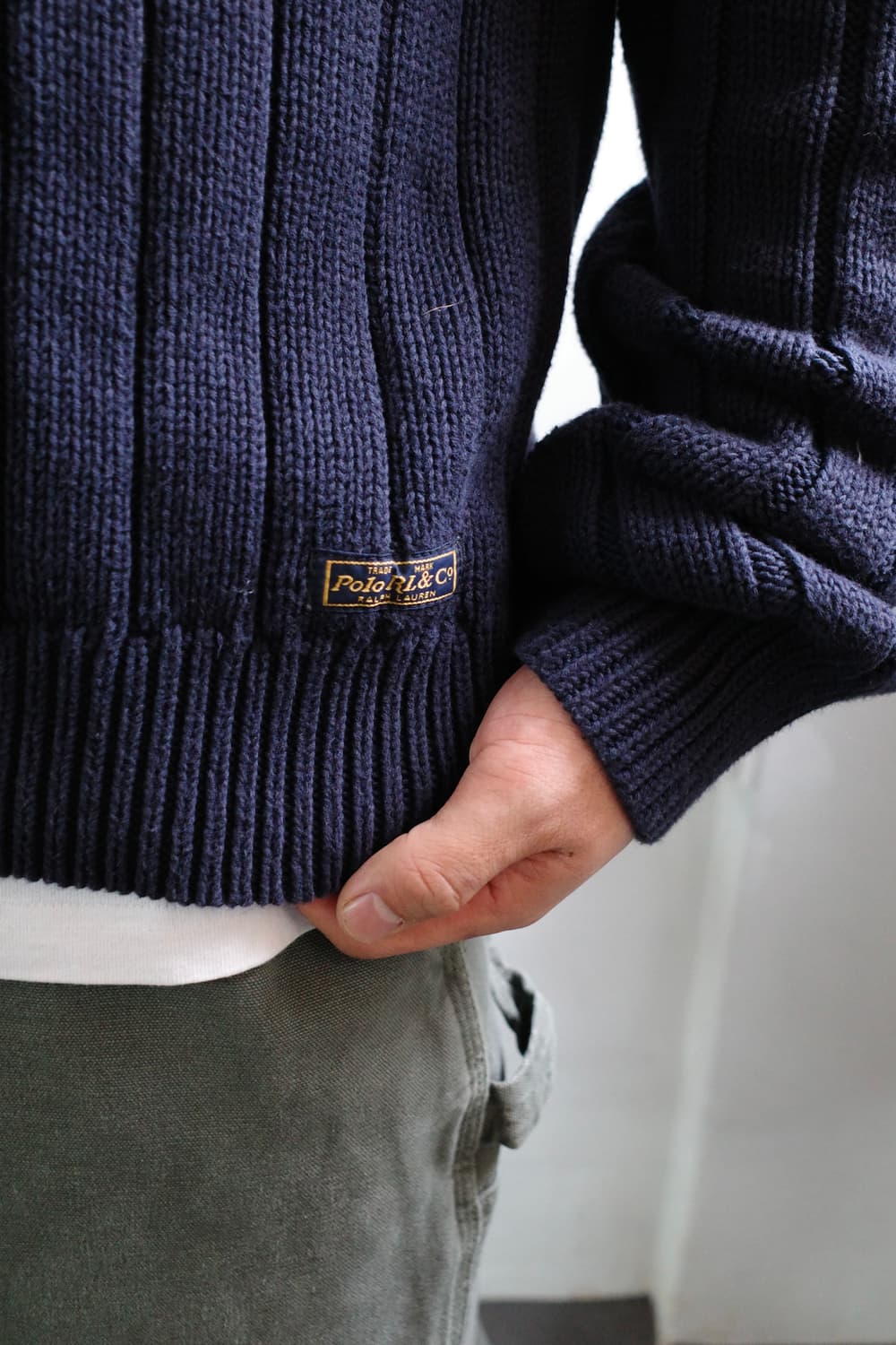 폴로 브이넥 니트 상품이미지4