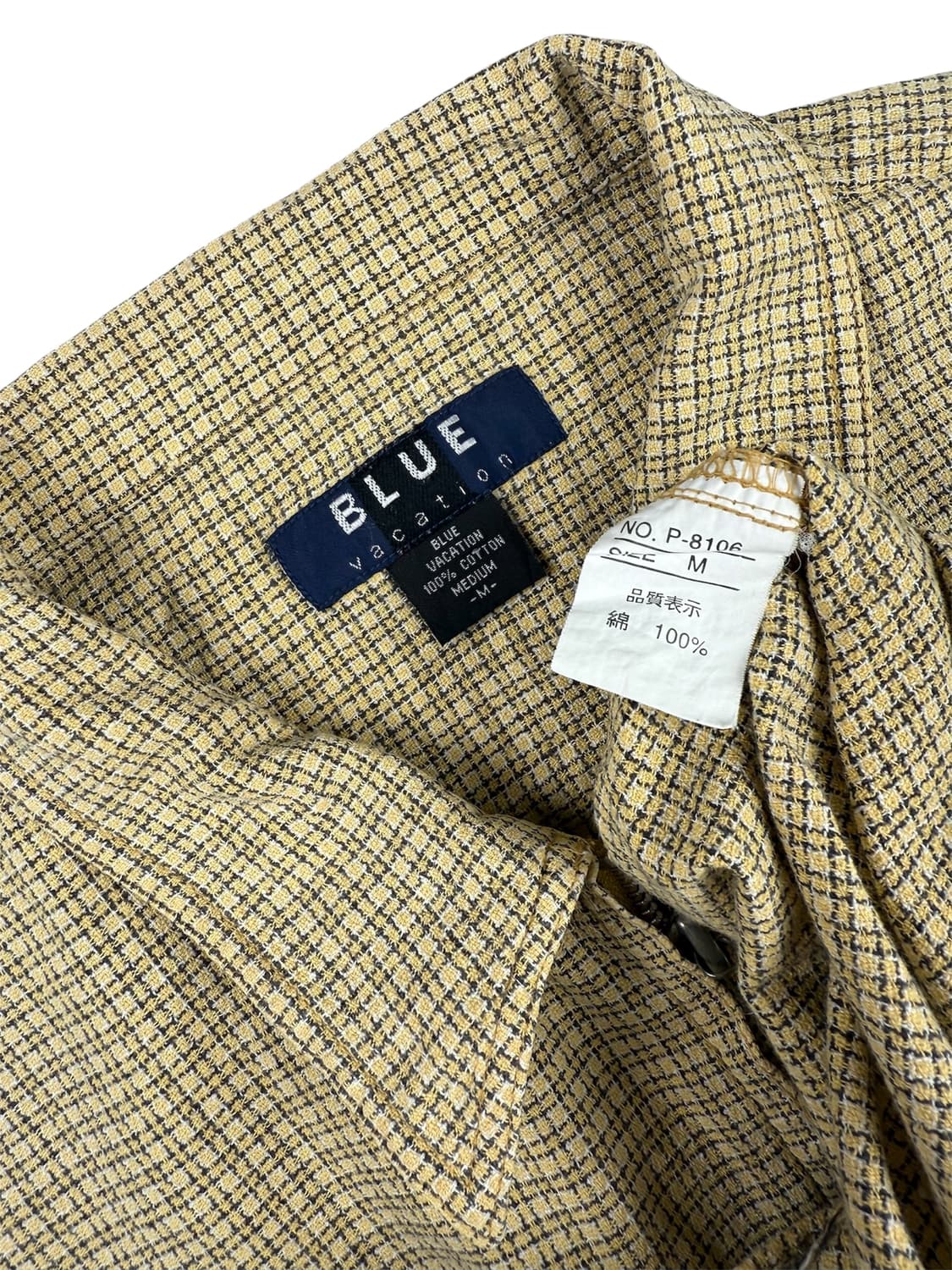 blue vacation 반팔 체크 집업 상품이미지5