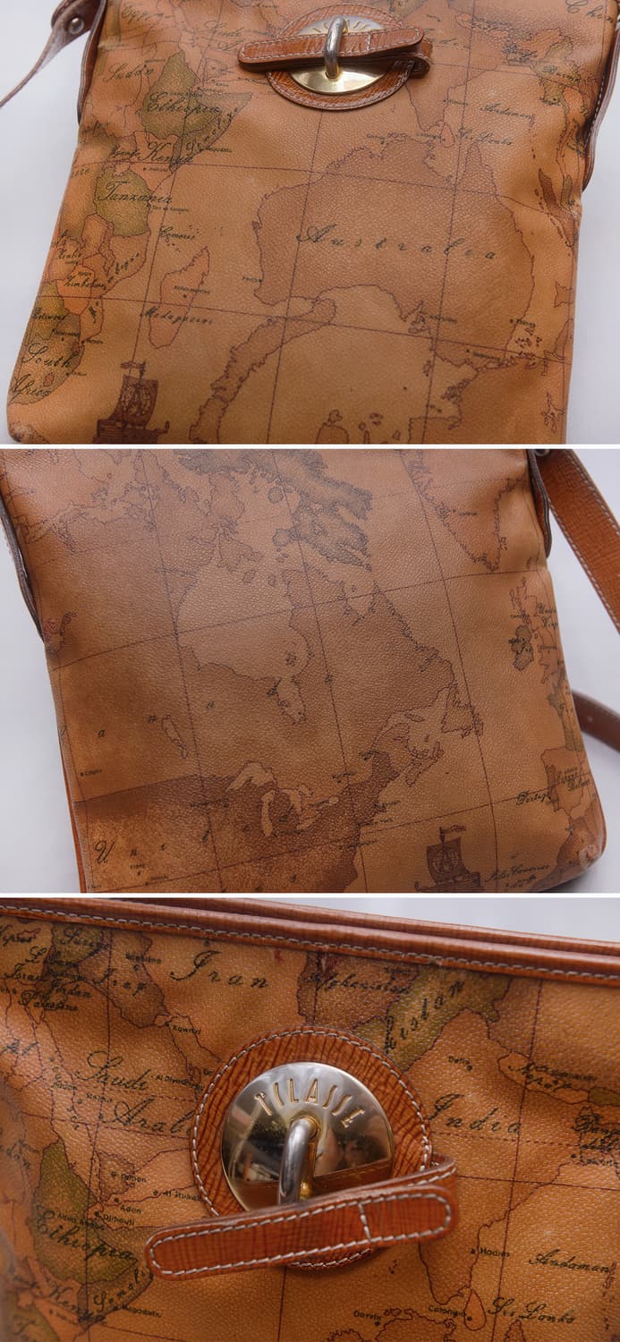 프리마 클라쎄 (Made in italy) 시그니쳐 고지도 플랫 크로스백 상품이미지8