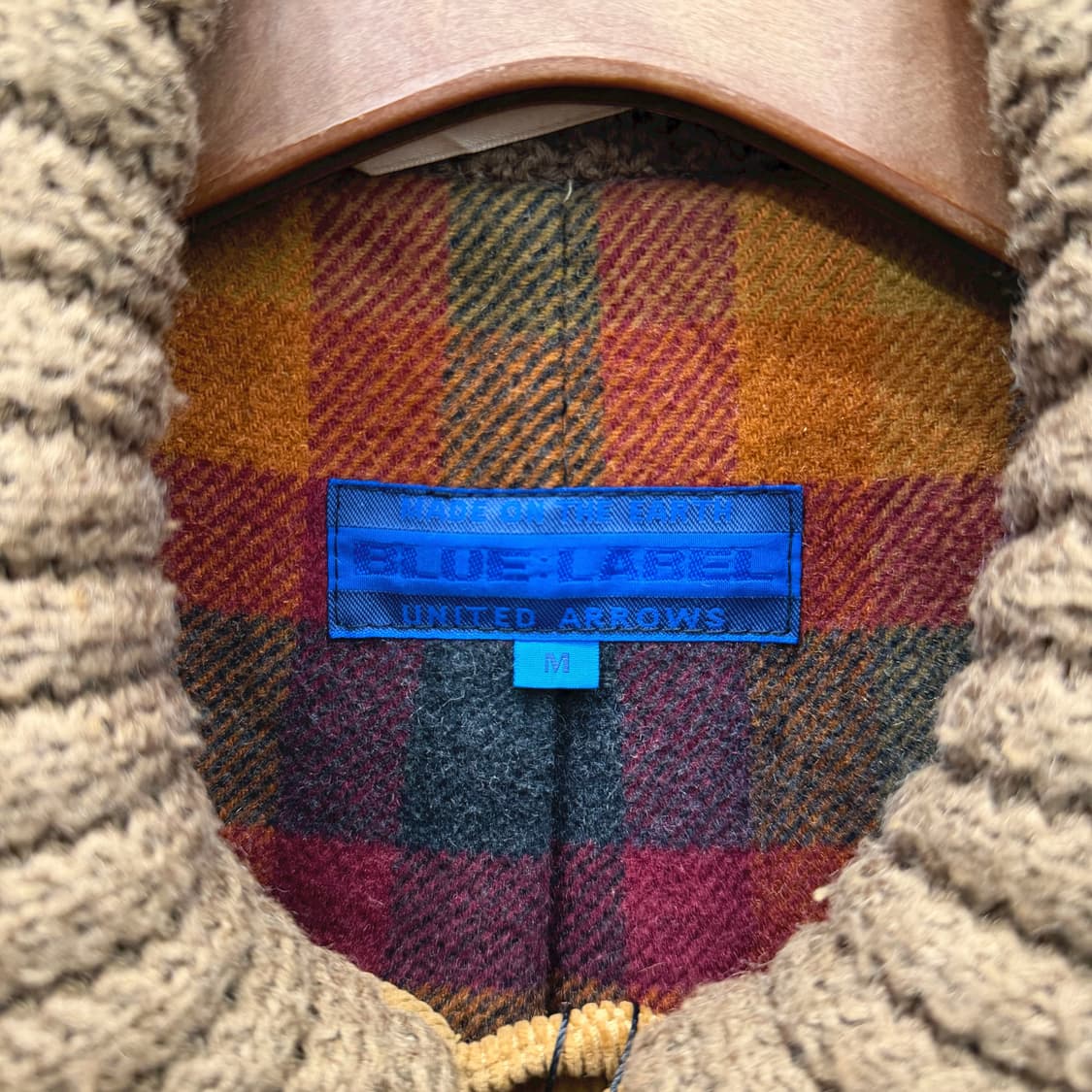 유나이티드 애로우즈 코듀로이 자켓 니트 숄카라 디테일 레귤러핏 브라운 상품이미지6