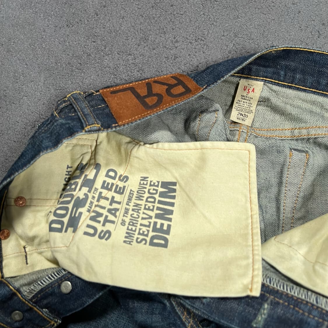 RRL 더블알엘 로우 스트레이트 Stillwater 셀비지 데님팬츠 상품이미지7