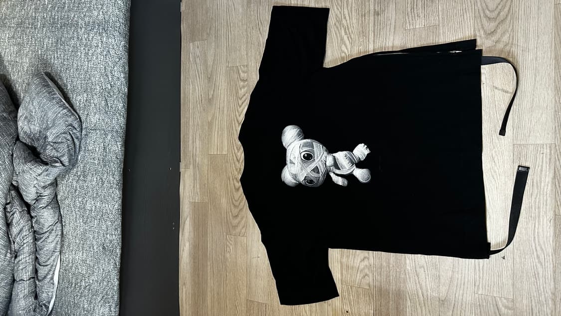 준지 블랙 곰돌이 프린팅 반팔 티셔츠 38 상품이미지2