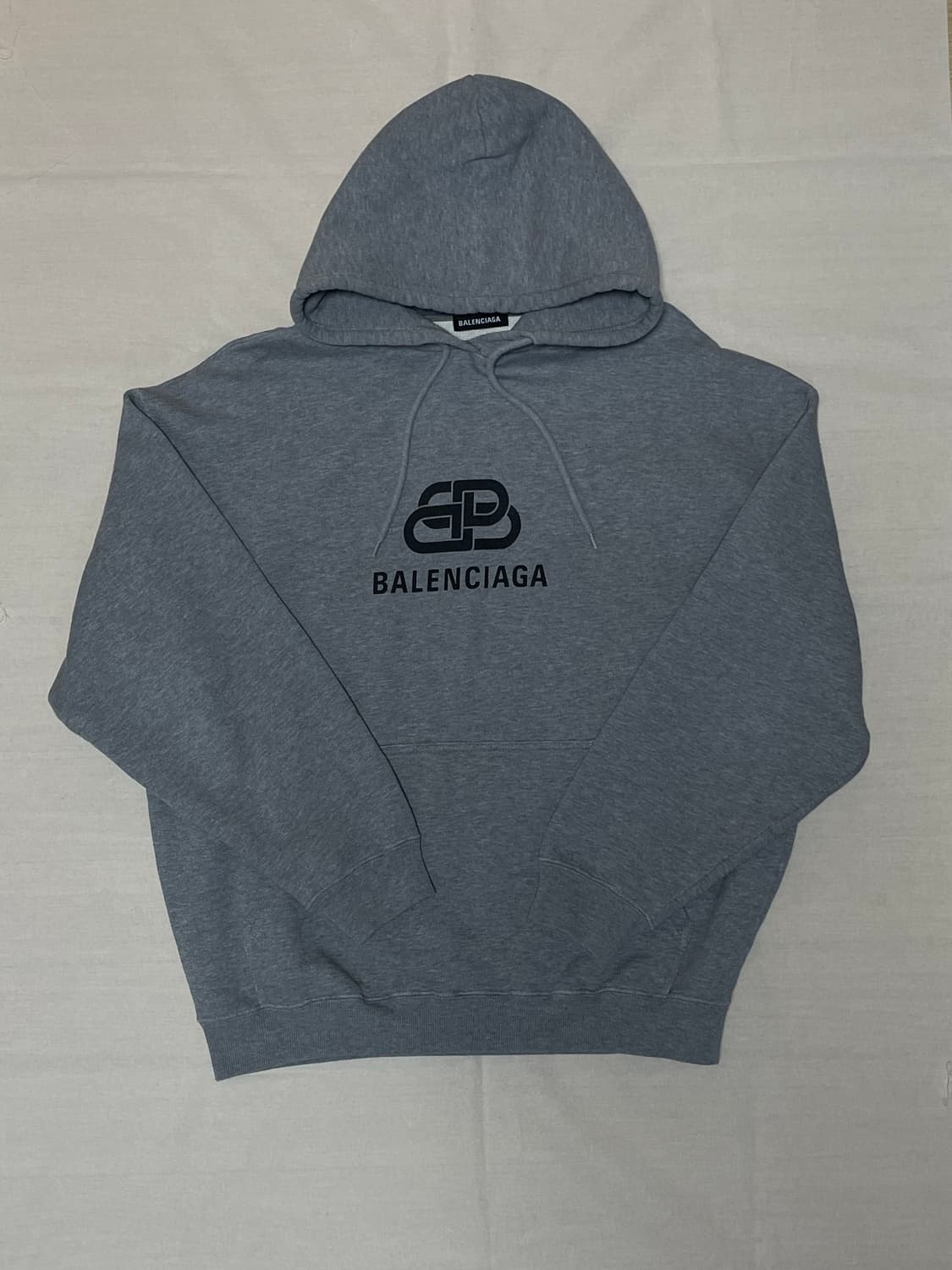 발렌시아가 BB로고 후드티 그레이 [S] 상품이미지1